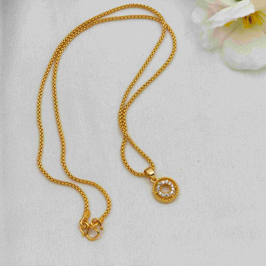 Circle pendent with chain