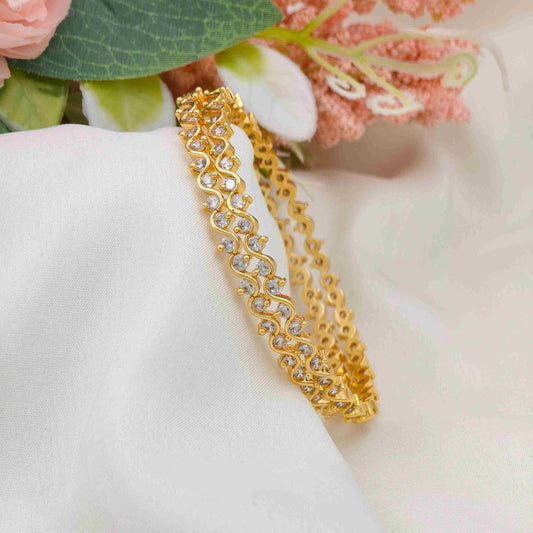 Kolam diamond bangle