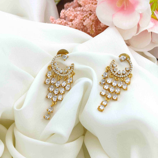 Tassel Drop Glossy stone Earrings