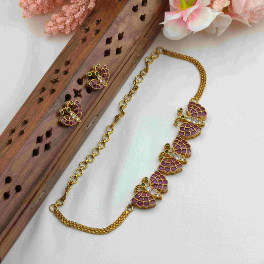 3 butterfly necklace