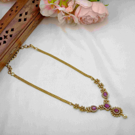 Ruby stone necklace